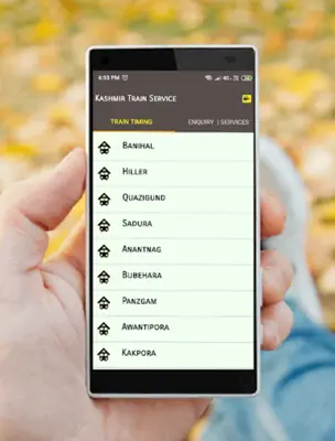 Kashmir Train Timing android App screenshot 1